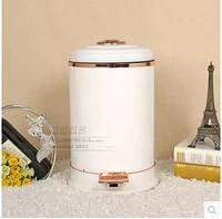 luxury white color stainless steel waste baskets metal trash bin trash can with food pedal garbage bin for home decor ljt001d