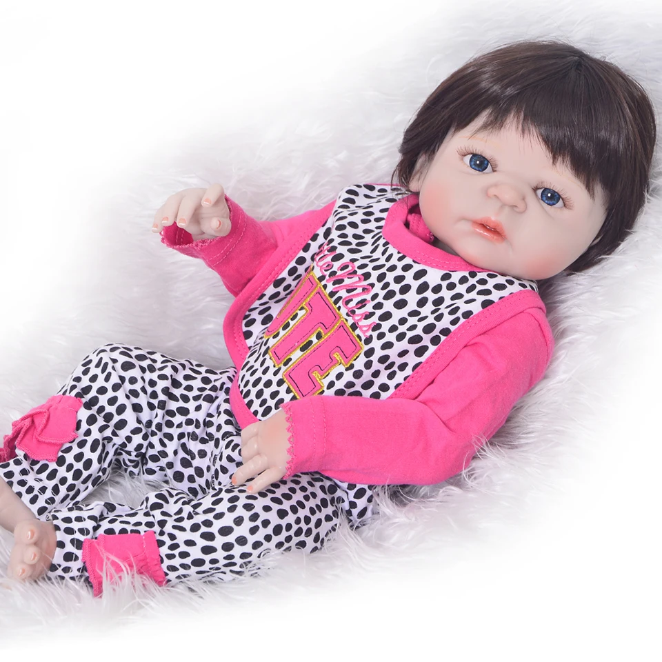 

55cm Silicone Reborn Baby Doll Toy For Girl Vinyl Newborn Princess Babies Bebe Sleeping Accompanying doll Toy unique Gift DOLLMA