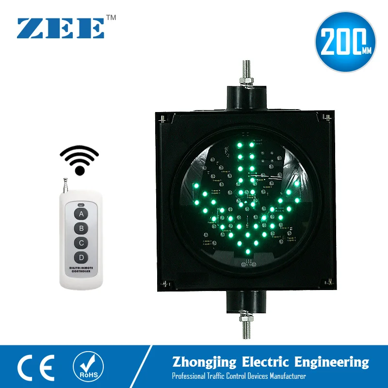 Remote Controller 200mm LED Traffic Light Red Cross Green Arrow Signals Wireless Controlled | Безопасность и защита