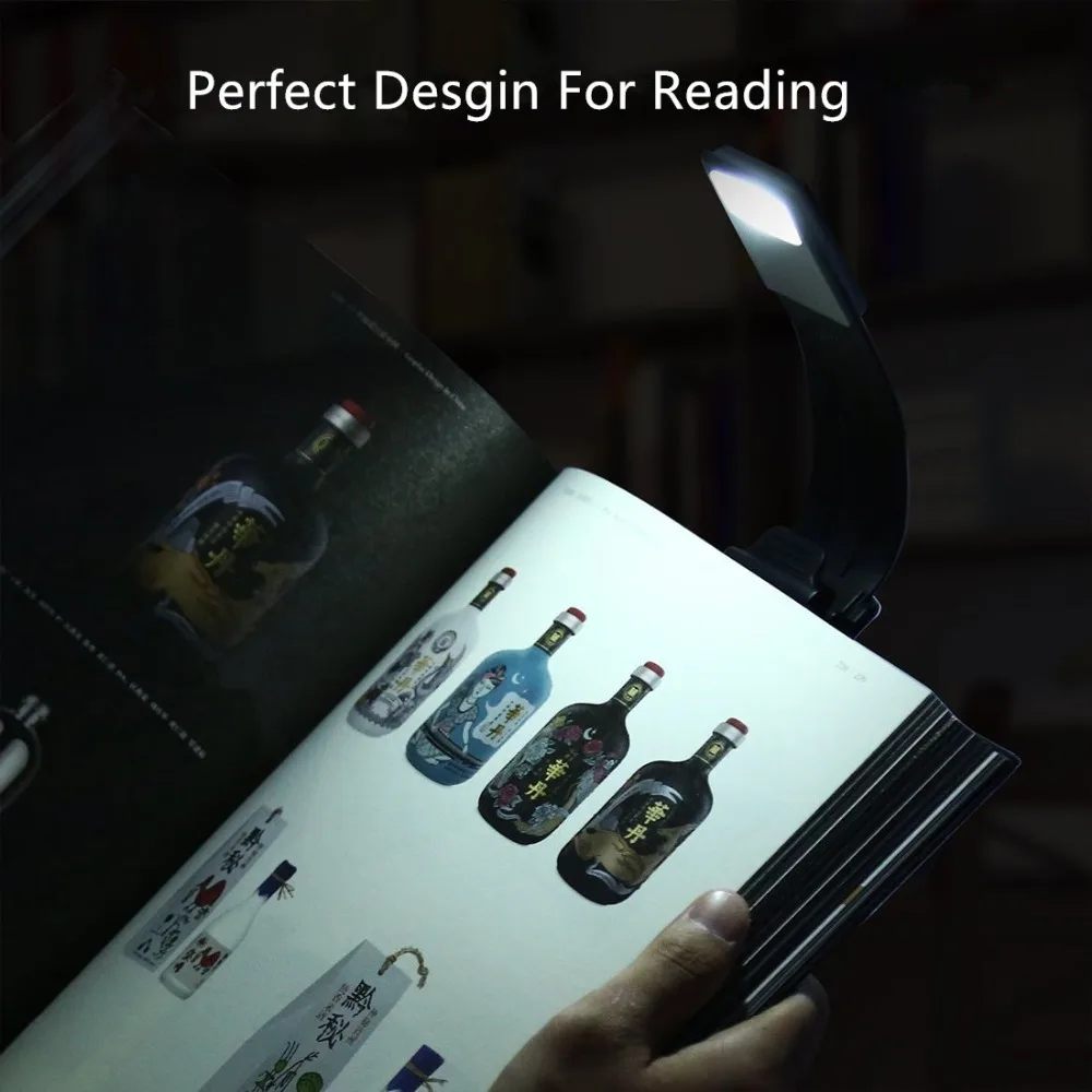 JIWEI портативная Светодиодная лампа для чтения книг со съемным гибким зажимом USB
