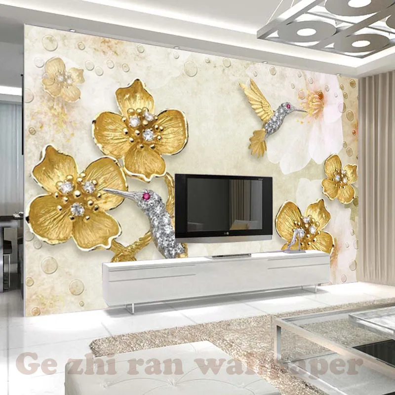 Кастомизированный фотофрескообои 3D-стереоскопический Золотой Орел ТВ Задник Papel De Parede для домашнего декора.