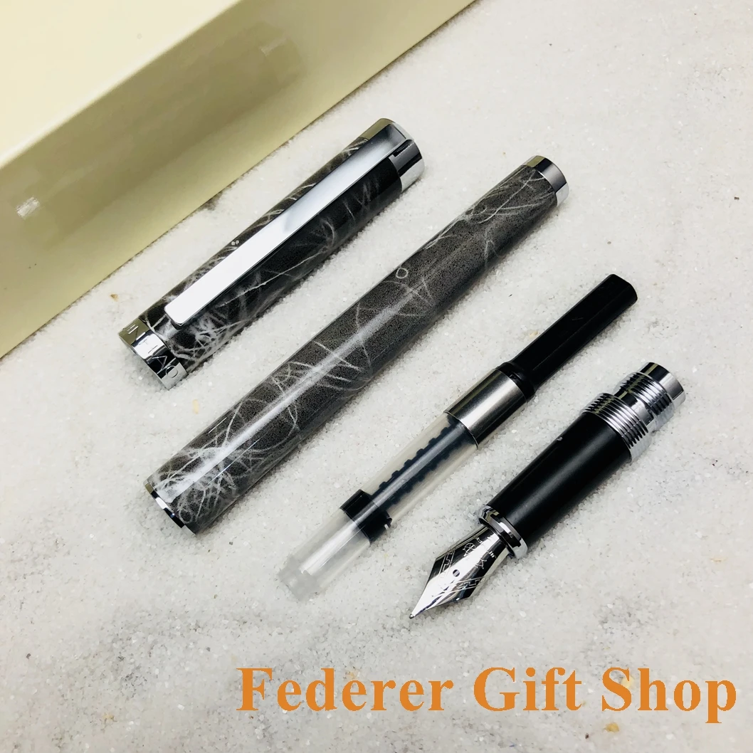 Перьевые ручки Jinhao L155 цветная металлическая подарочная Серебряная ручка с