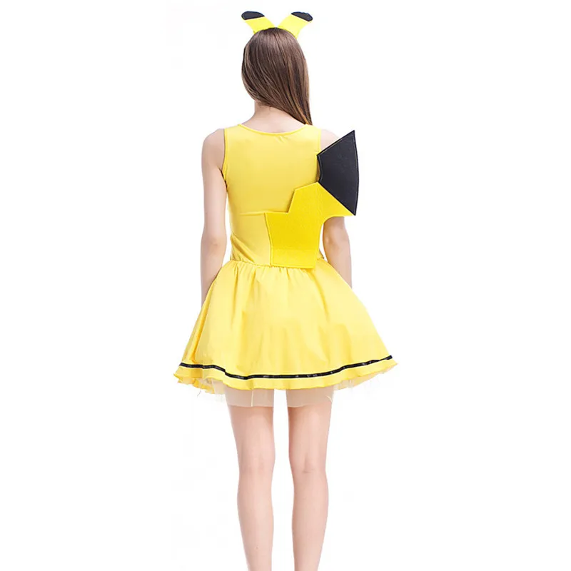 Women Bikachu Anime Cosplays Female Halloween Animal Costumes Carnival Purim Masquerade Nightclub Role play Party dress |