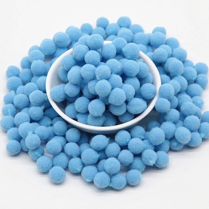 34 lake Blue Помпон 8 мм, 10 мм, 15 мм, 20 мм, 25 мм, 30 мм, круглые помпоны, меховые шарики, поделки своими руками, помпоны для детей, свадебная одежда, шитье, домашние украшения - Цвет: 34 lake Blue