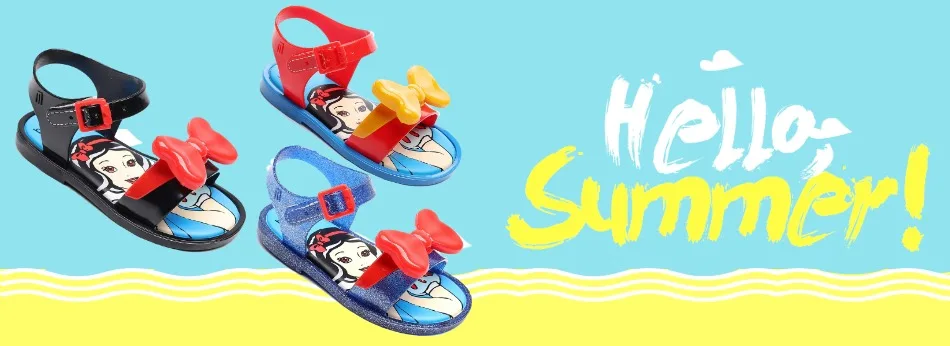 Mini Melissa/ г.; Летние прозрачные сандалии для девочек; обувь для девочек; зимние сандалии принцессы для девочек; нескользящие детские сандалии в пляжном стиле для малышей