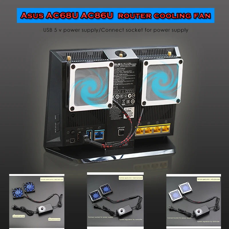 Вентилятор охлаждения Asus Ac68u EX6200 AC15 AC68U 70 мм|Кулеры и системы компьютера| |