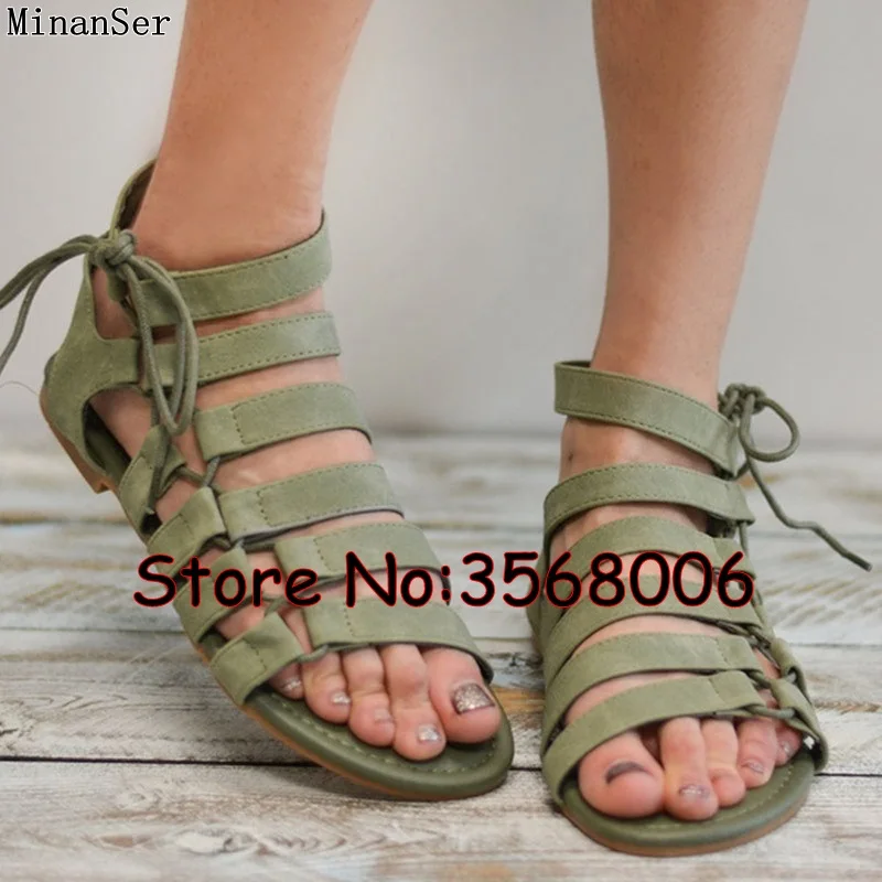 Летние женские повседневные сандалии на плоской подошве замшевые с открытым