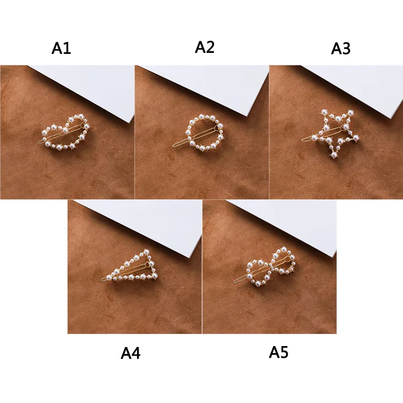 5 Style New Fashion princess Crystal Pearl Hair Clip Metal Hairclip Elegant Barrette Pins Styling Tool Clips J11 | Красота и здоровье