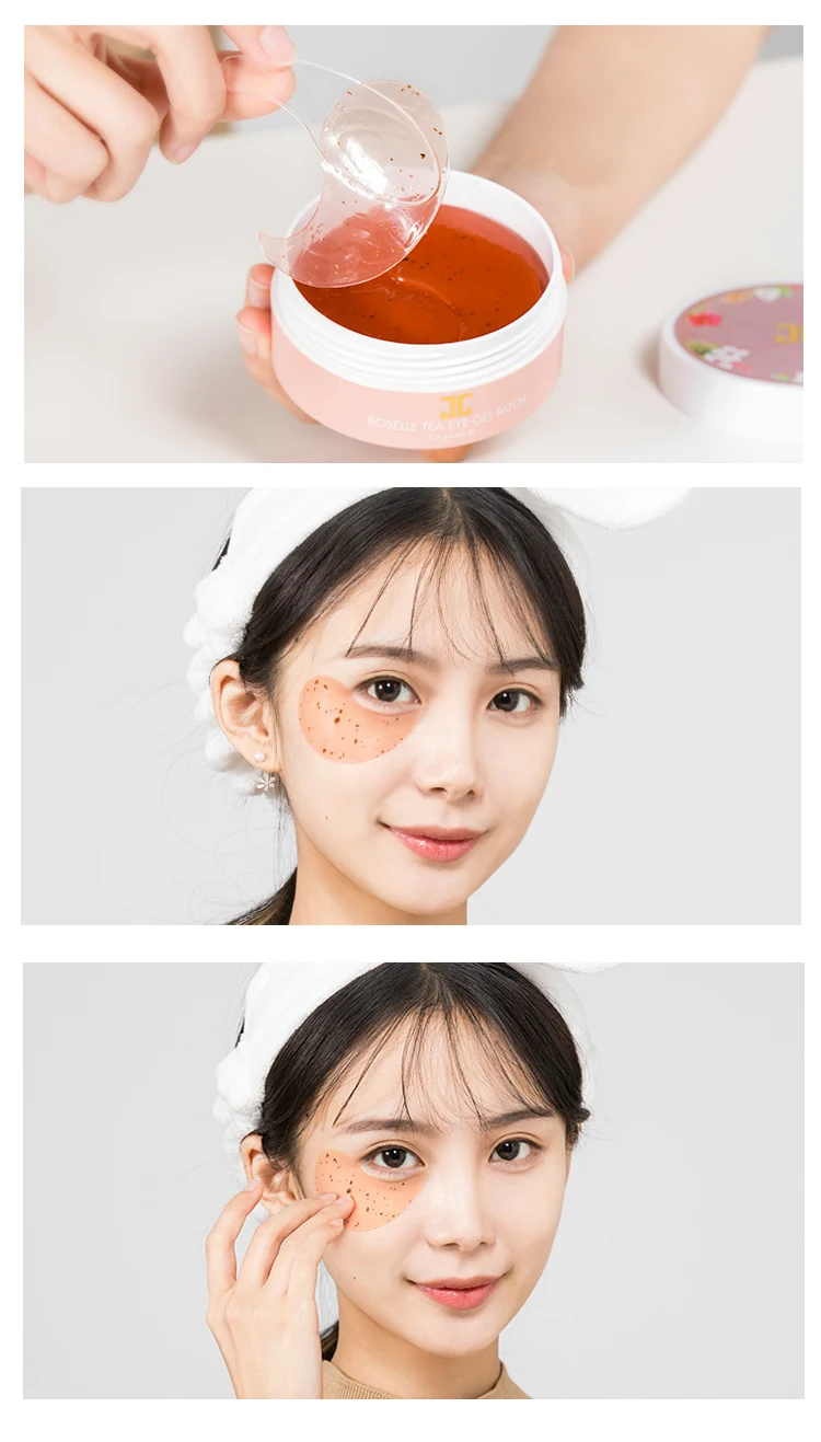 JAYJUN green tea/гидрогелевая маска для глаз Roselle, маска для глаз против морщин, удаляет контуры, темные круги, осветляет 60 шт