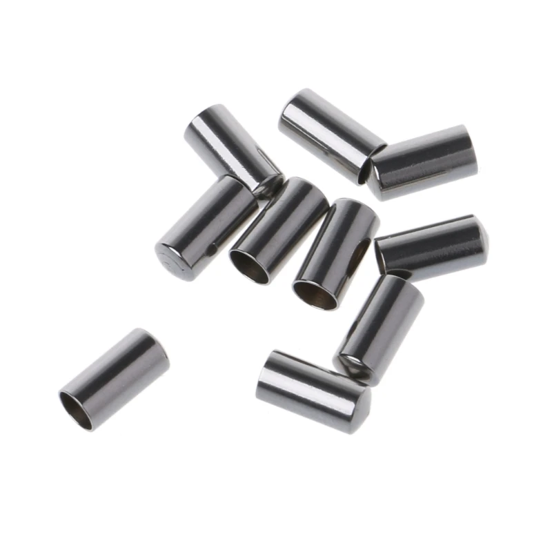 10 шт. круглые обжимные застежки из нержавеющей стали концевые колпачки для