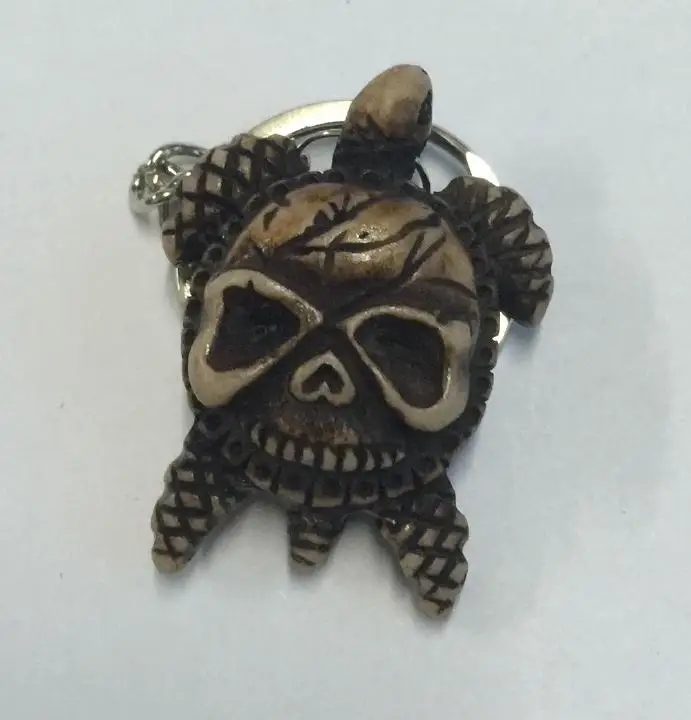 12 шт искусственный череп из смолы черепаха амулет Байкерский брелок для