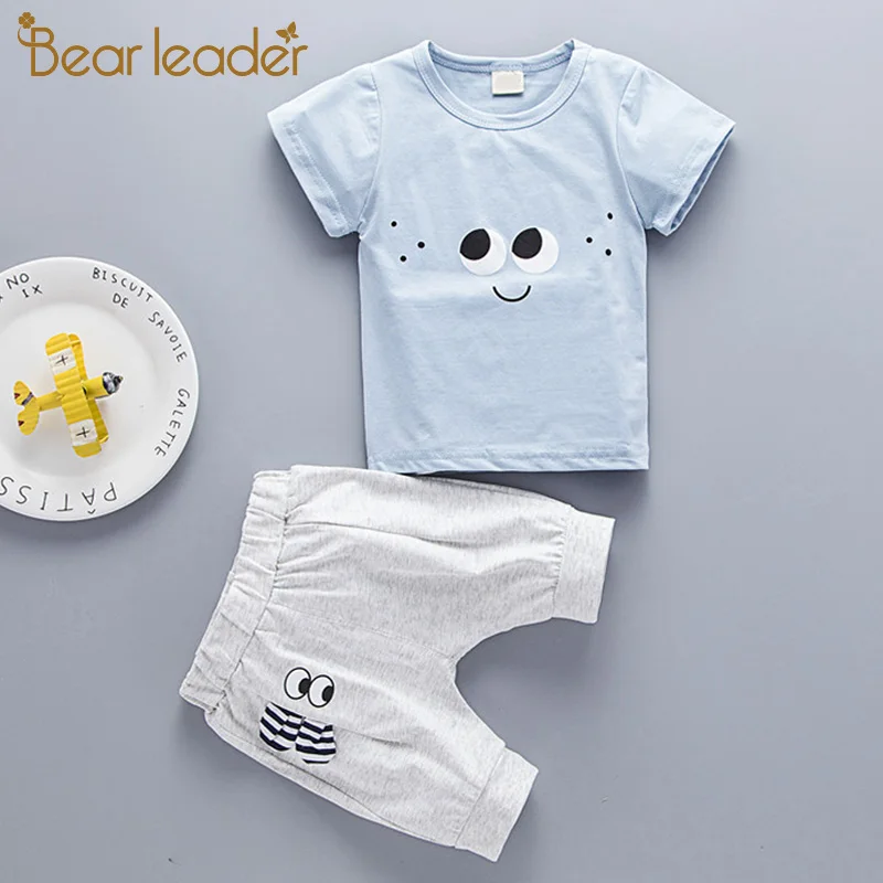 Bear Leader/2021 г. Одежда для мальчиков летний комплект одежды маленьких футболка с