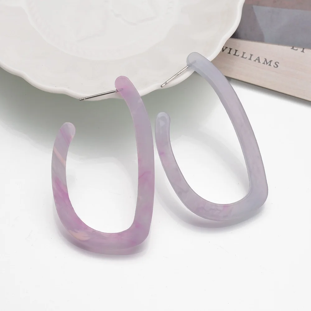 UAM Fashion Jewelry Stylish Accessories Hyperbole Cellulose Acetate Irregular Earring For Women Best Friend Unique Birthday Gift | Украшения