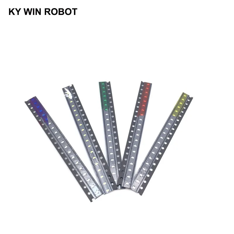 5 цветов x20 шт = 100 SMD 0603 светодиодный комплект супер яркий