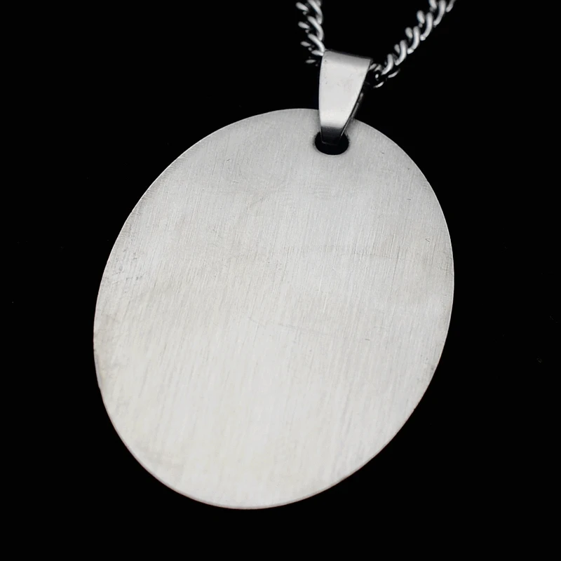 Нержавеющая сталь испанская молитва собака бирка овальная подвеска ожерелье СС