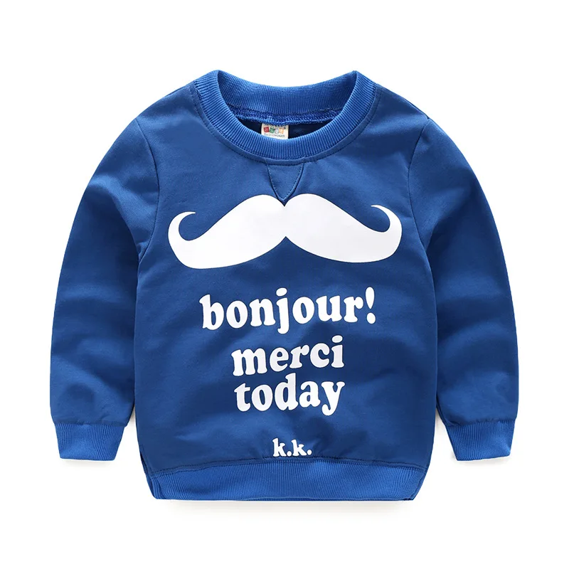 2019 new spring boys girls t shirt High quality cotton Moustache kids sweatshirt Baby costume Children's clothing | Детская одежда