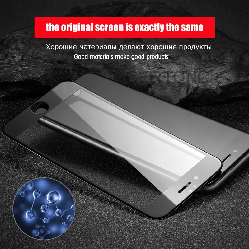HD закаленное стекло для iPhone XR X XS MAX 8 7 6S Plus SE 5 5S полное покрытие Защитная