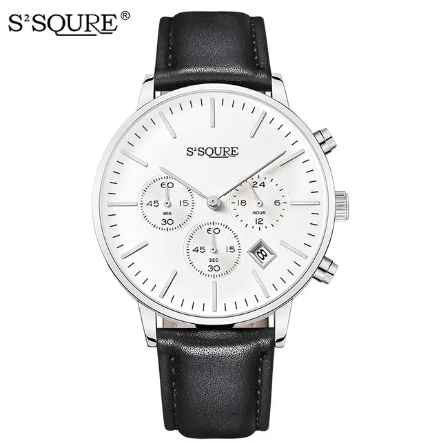 IK colouring Bestn Men's Analog Quartz Watch Multifunction with Date Leather/Stainless Steel Mesh Band Casual Wrist Watches | Наручные