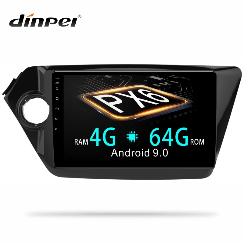 PX6 4 + 64G Android 9 0 автомобильный Радио мультимедийный плеер навигация gps для KIA RIO 3 K2