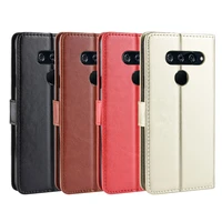 new for lg v40 thinq case for lg v40 retro wallet flip style glossy pu leather phone cover for lg v40 thinq 6 4inch
