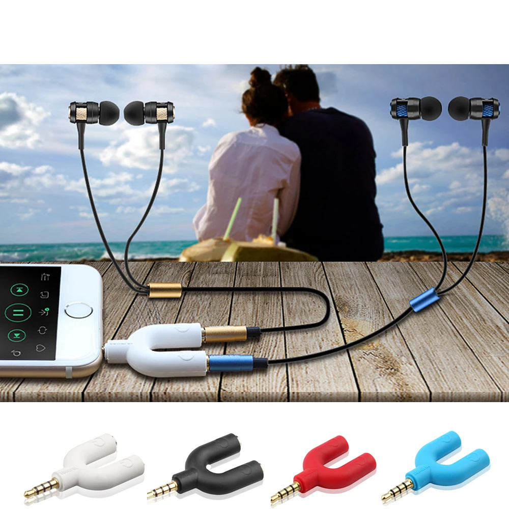 Mosunx Превосходное качество гарнитуры Adapter Kit U Форма 3.5 мм Y разветвитель для аудио