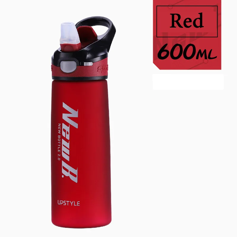 Red-600ml 750/600 мл сывороточный протеин порошок спортивный шейкер бутылка для Бутылки для воды с трубочкой для отдыха на открытом воздухе Портативный посуда Тритан Пластик - Цвет: Red-600ml