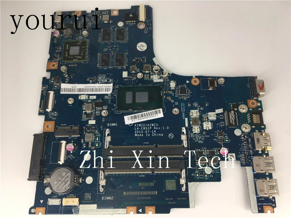 

yourui For Lenovo IdeaPad 500-15ISK Laptop Motherboard AIWZ2 AIWZ3 LA-C851P SR2RZ i7-6500u CPU DDR3 100% Tested Good