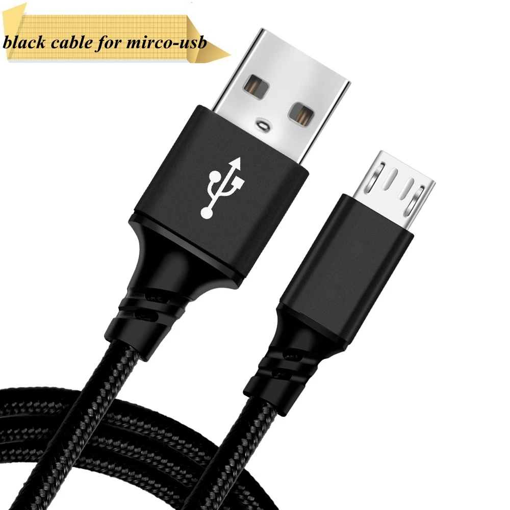 black mirco usb Олаф микро USB кабель 2.4A тканый Быстрая зарядка USB кабель для передачи данных для samsung Xiaomi LG планшет Android мобильный телефон usb зарядный шнур - Цвет: black mirco usb
