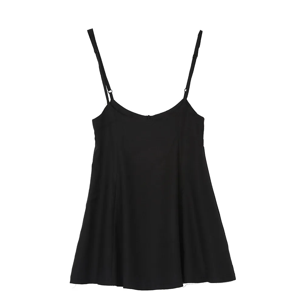 feitong Women Fashion Pleated Dress With Shoulder Black Straps dress women elegant roupas femininas tumblr#J4 | Женская одежда