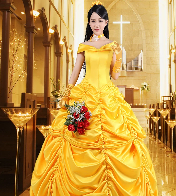 Steampunk Yellow Dress Victorian Dresses Princess Party Cosplay Dress