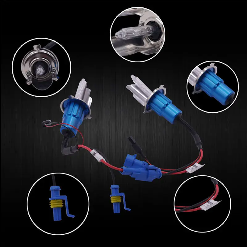 HID Xenon H4 Автомобильные фары 6000K 12V 55W лампочки для авто комплект лампы ксеноновые