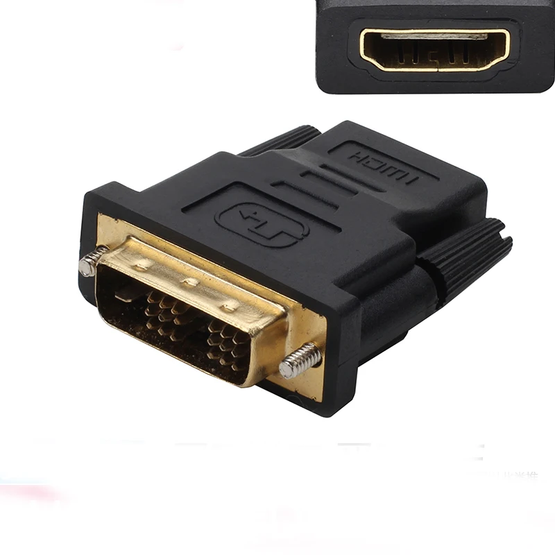 200 шт./лот HDMI Женский к DVI D (18 + 1) Мужской F/M адаптер конвертер позолоченный высокое