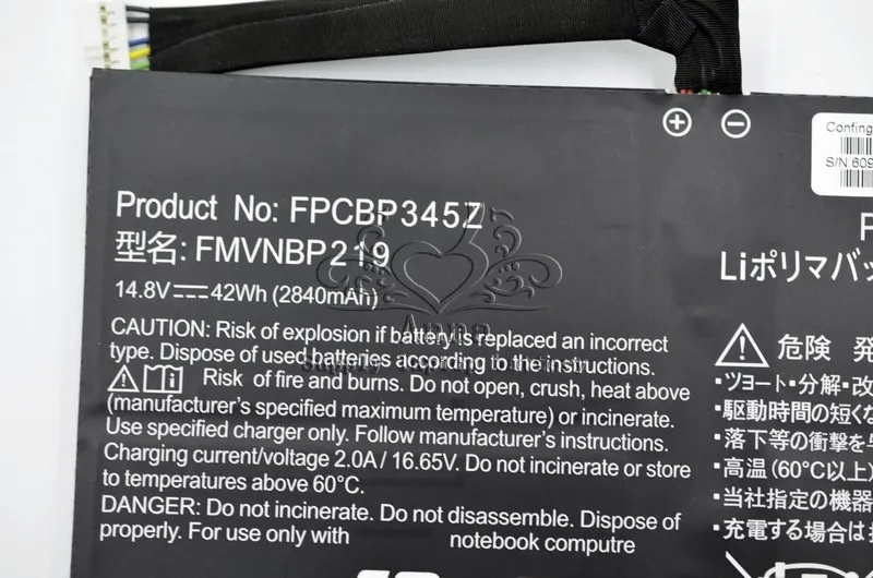 Оригинальный аккумулятор JIGU FPCBP345Z для ноутбука Fujitsu LifeBook UH572 UH552 Ultrabook FMVNBP219 FPB0280 14 8