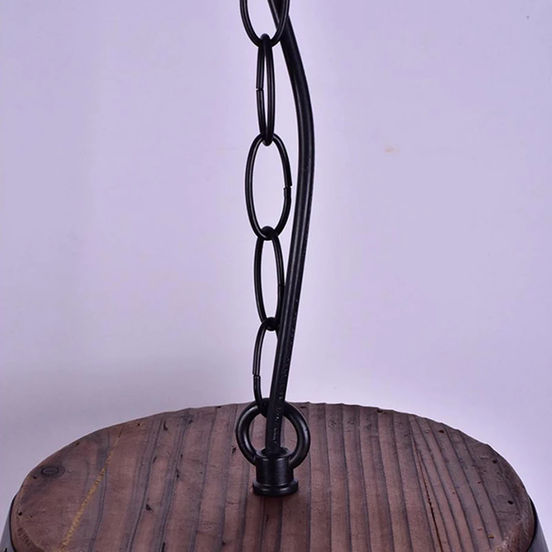 Современная Ретро деревянная свисающая лампа светодиодный Лофт деревянный