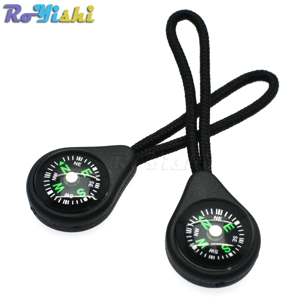 Compass-tirador de cremallera con correa para mochila, traje de gimnasio, accesorios de ropa, color negro, 1000 unids/paquete-0