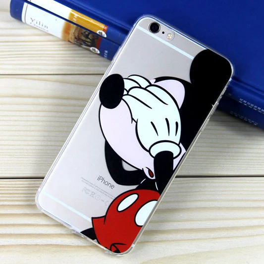 Новая мышь утка мультфильм окрашенные pattern ультра тонкий мягкие TPU Телефон чехол
