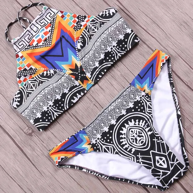 Женский купальник-бикини с лямкой на шее TQSKK сексуальный бразильский комплект