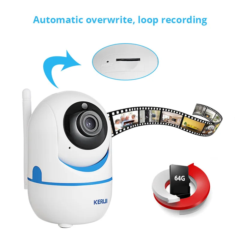 KERUI Мониторинг IP камеры детский рост домашняя система безопасности сеть WiFi HD 1080P Внутренняя Удаленная инфракрасная камера интеллектуальная почта