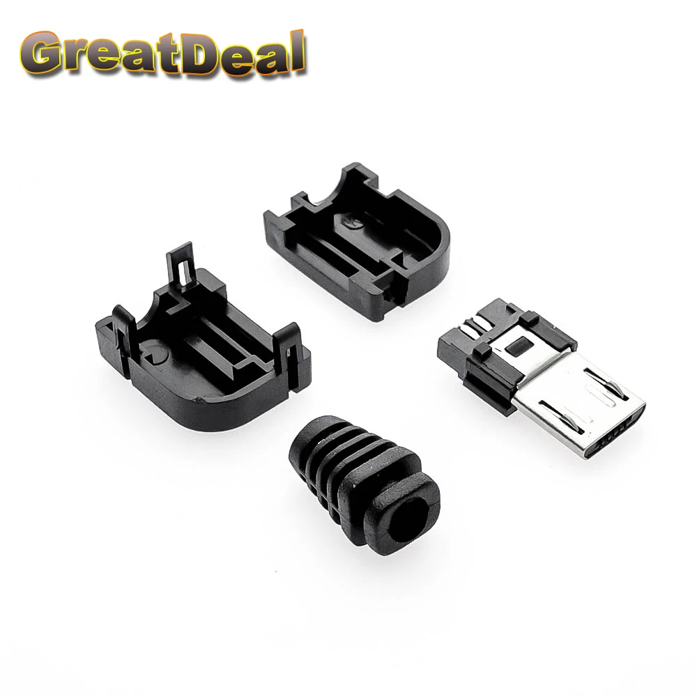 50 шт. новый пластиковый прямоугольный Micro USB 5pin 5P порт металлический Штекерный