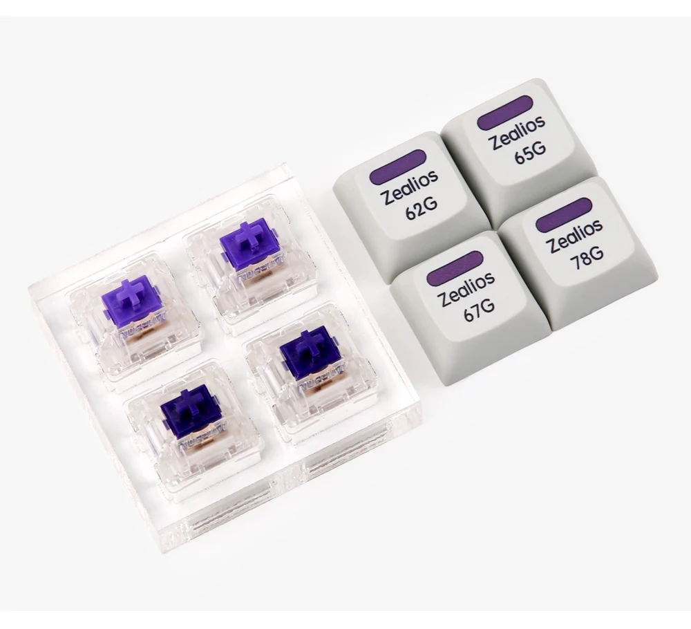Zealios v2 переключатель фиолетовый Zealio переключатели(тактильные) переключатель тестер 62 г 65 г 67 г 78 г
