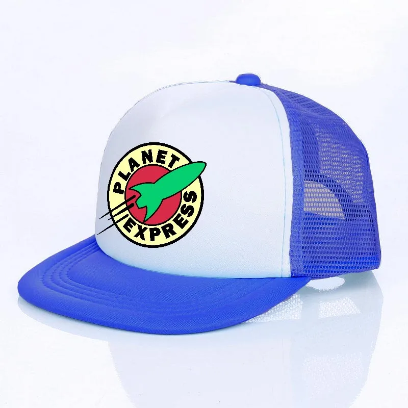 YF10705 Planet Express Rocket Ship Outdorr Mesh Hat For Men Women Futurama Bender Meme Snapback Caps Combat Robot Trucker Cap YF107 - Цвет: YF10705