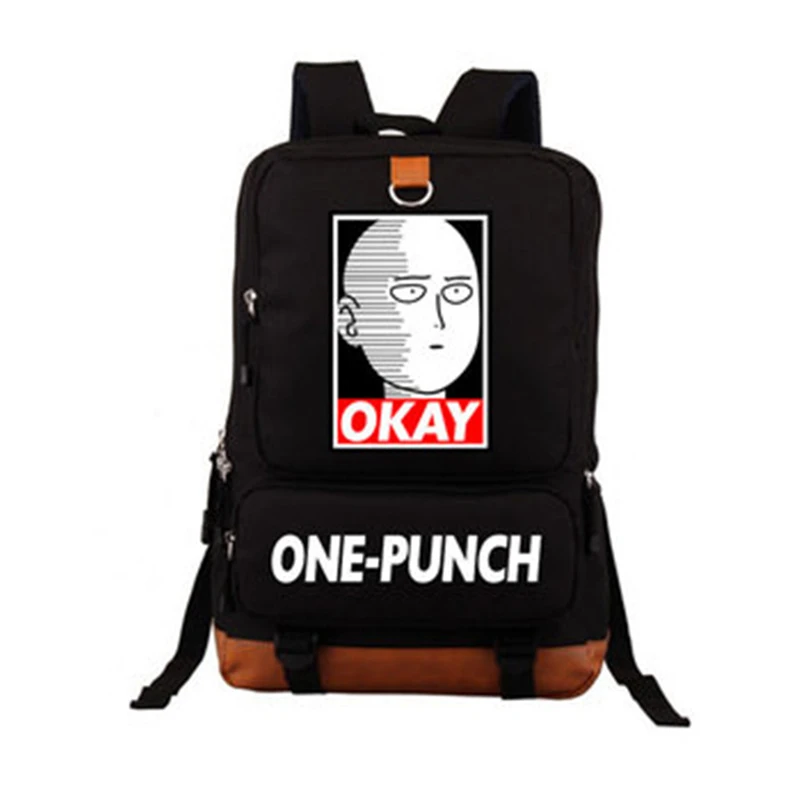 Рюкзак с принтом японского аниме ONE PUNCH MAN Saitama школьный рюкзак для косплея