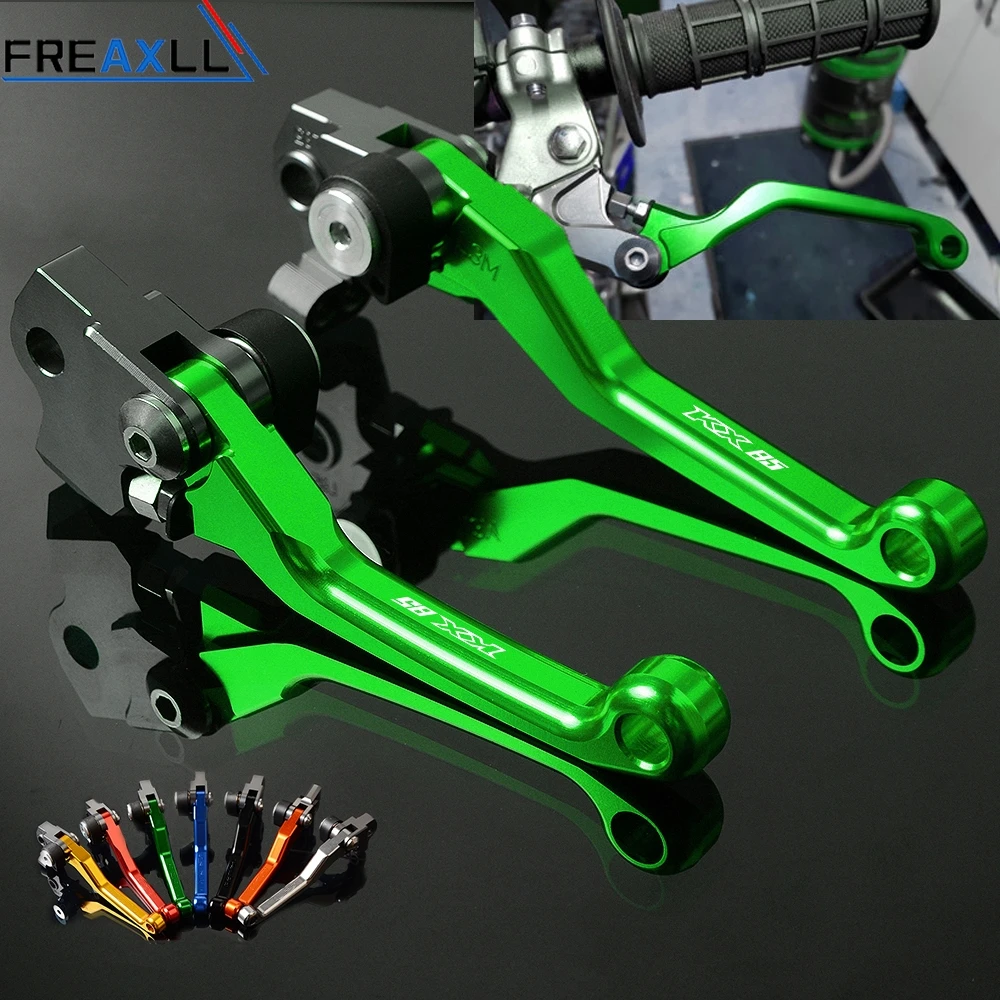 Для Kawasaki KX125 KX 125 2000 2008 мотоциклетные рычаги с алюминиевыми ручками Поворотные