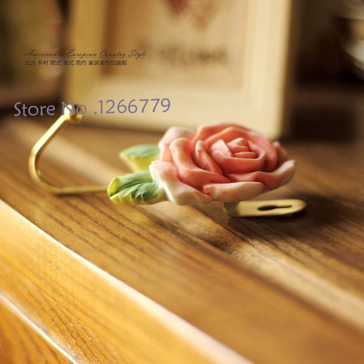 2015 Новый очень красивый пасторальный стиль стерео Роза пальто Крючки одежда крюк