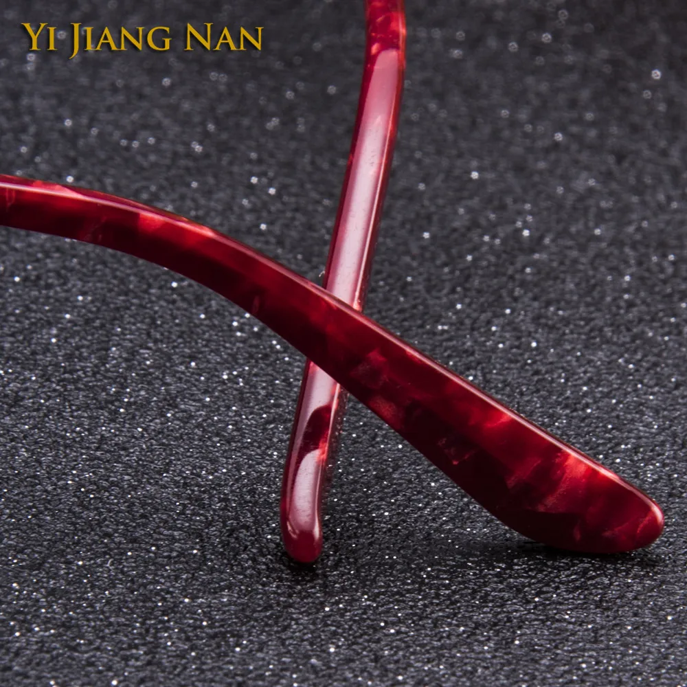 Женские титановые очки без оправы градиентные затемненные линзы оправа для