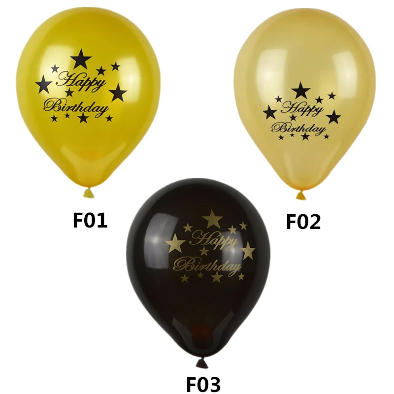 5Pcs 10Inch Latex Inflatable Balloons Happy Birthday Air Ball Accessories Decorati Baby Shower Kids Home Favor Supplies | Дом и сад