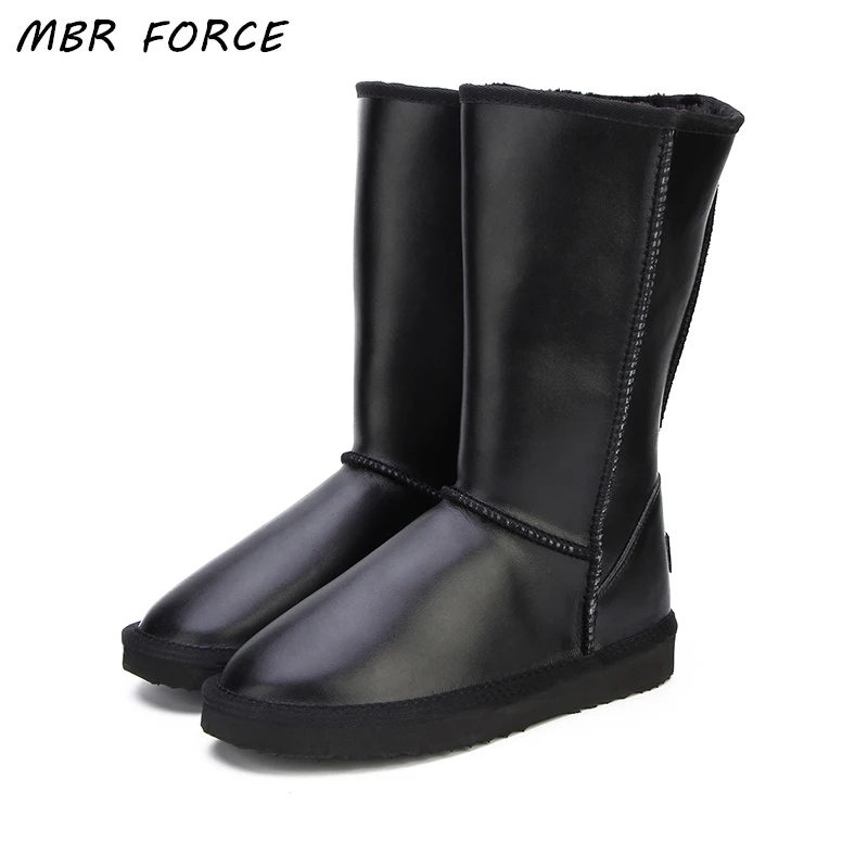 MBR FORCE/зимние сапоги высокого качества; женские зимние сапоги; женские модные классические высокие сапоги из натуральной кожи в австралийском стиле; сезон зима