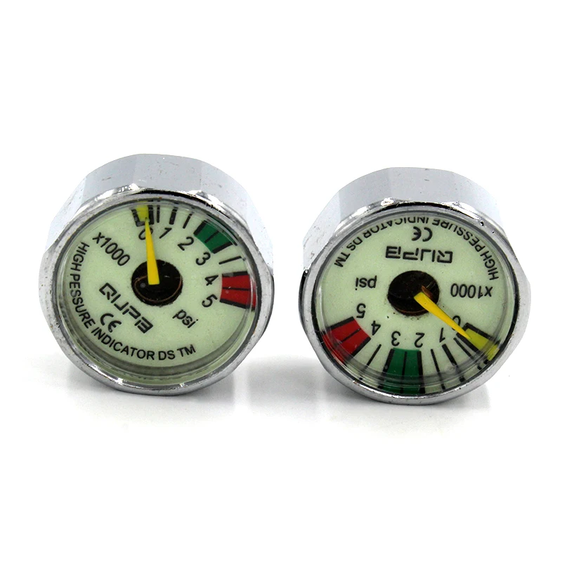 QUPB 1 дюйм PCP Пейнтбольный воздушный Давление манометр 5000psi световой 1/8 NPT GES004|pcp