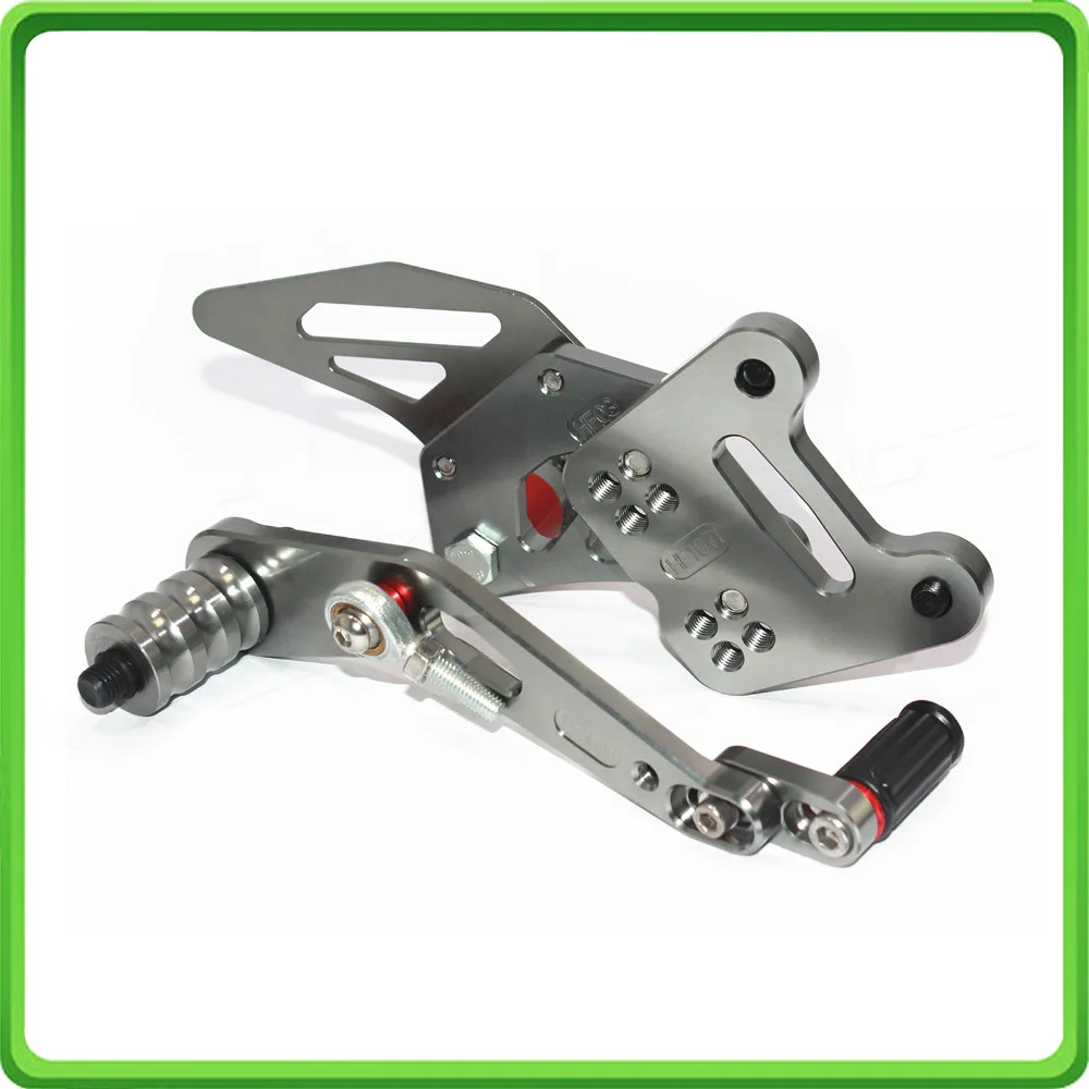 

CNC Adjustable Rearsets rear set sets footrest foot pegs pedal for Suzuki GSXR 1000 GSX-R1000 GSXR1000 2017-2018 L7-L8 Gray
