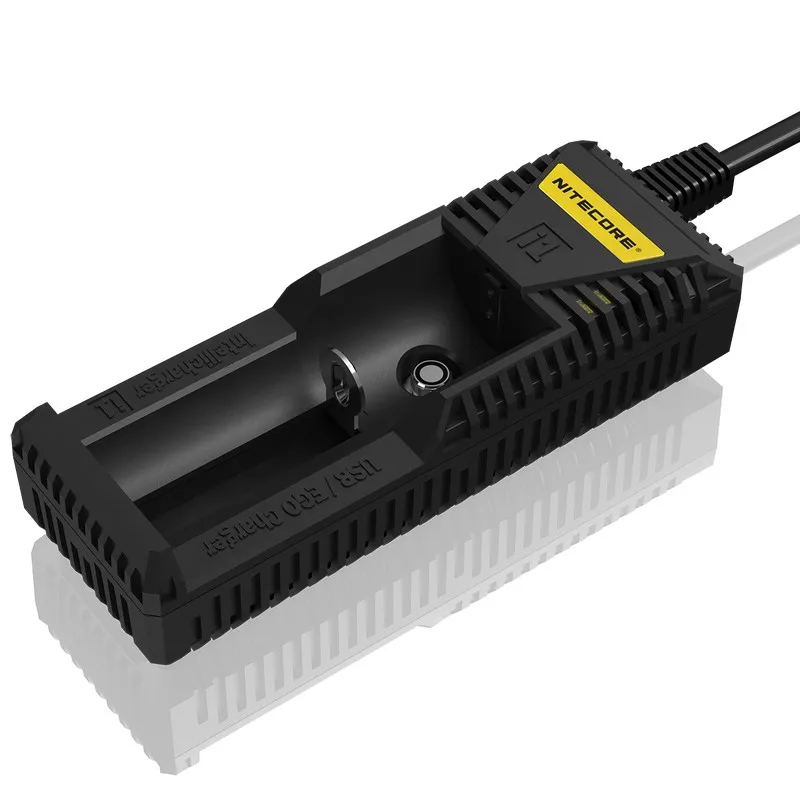 NITECORE i1 цифровое умное зарядное устройство+ 18650 перезаряжаемая батарея EGO IMR Li-Ion 17650 17670 RCR123A 16340 14500 обратная полярность 1A